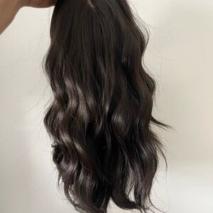 Elegant Dark Brown Wavy Hair Extension